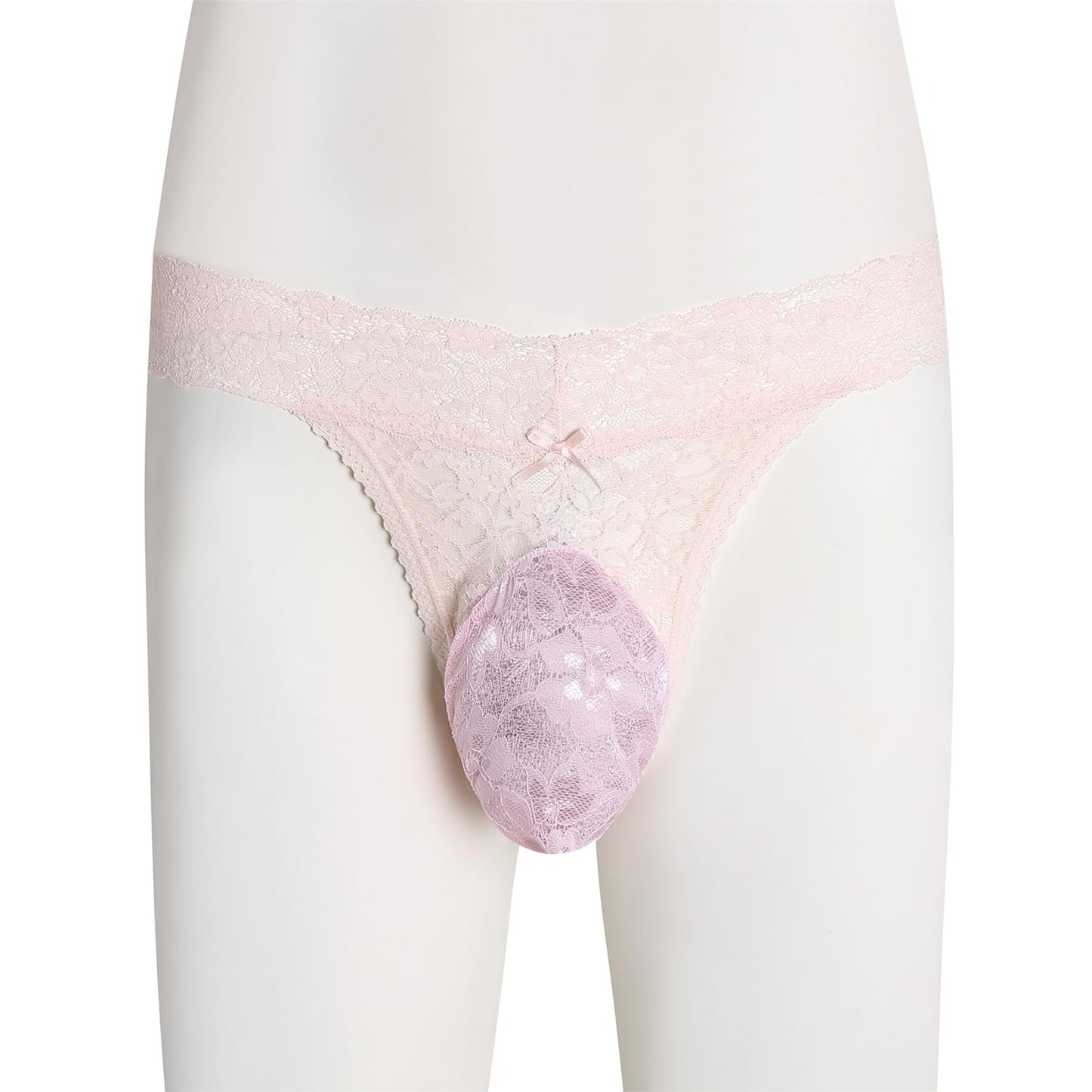 GNFVQLLE Lace Frilly Sissy Panties Femboy Mens Thong Sexy Underwear Male Lingerie Girly Clothes Feminine Outfit Pink