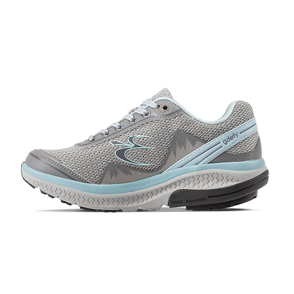 G-DEFY Mighty Walk Women’s Orthopedic Walking Shoe | VersoShock Technology for Pain Associated with Running | Prolonged Standing | Arch Support | Diabetic shoes | Wide Shoes | Free Custom Orthotic