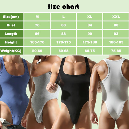 SPNSSTCR Men's Bodysuits Leotrad Undershirts Wrestling Singlet Fitness Shapewear Jumpsuits Briefs Breathable Underwear