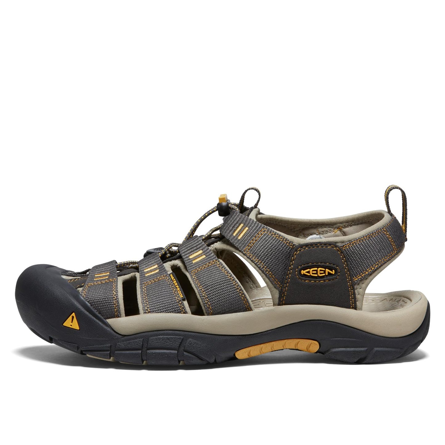 KEEN Men's Newport H2 Closed Toe Water Sandals, Raven/Aluminum, 10