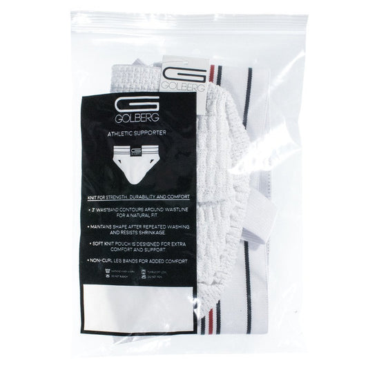 Golberg Mens Athletic Supporter 2 Pack White Large