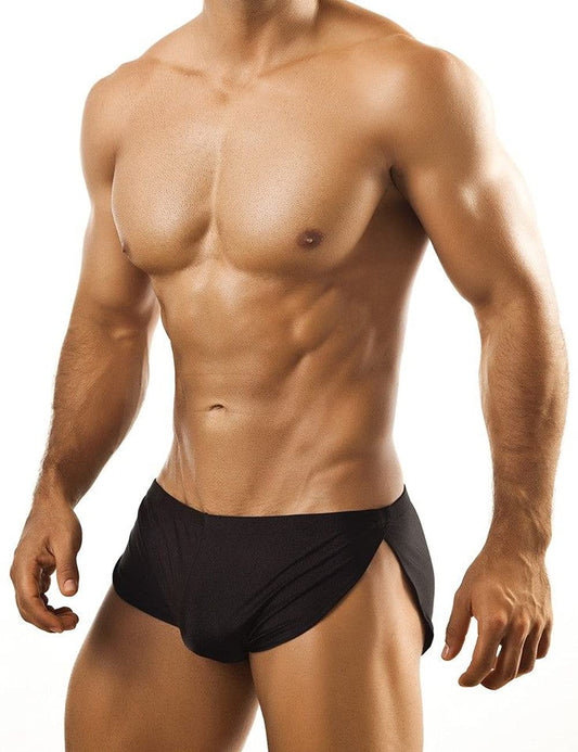 Mens Boxer Briefs with Large Split Sides No Inner Lining Black Color Size M