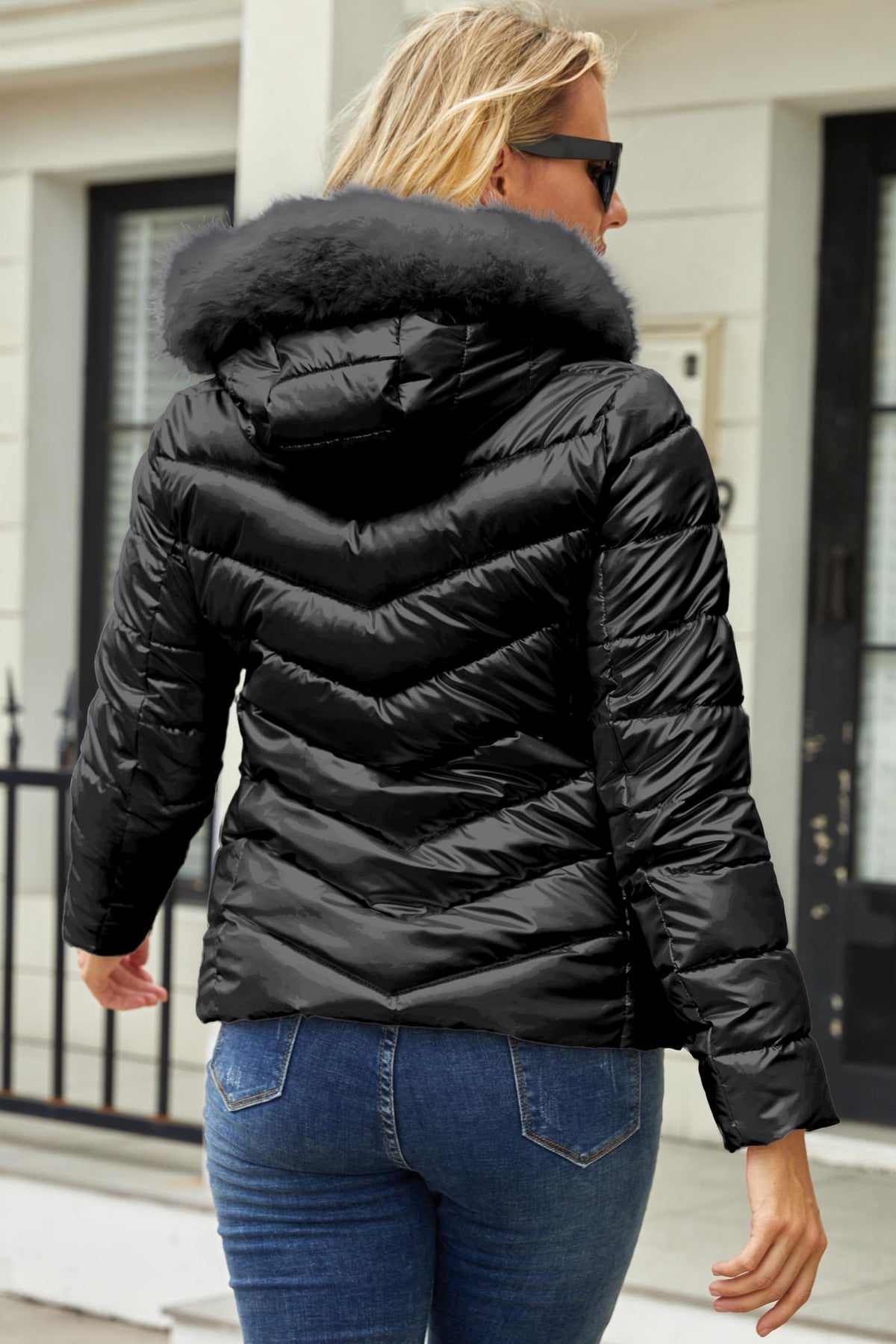 Jackets for Women Winter Coats Shiny Puffer Jacket Womens Lightweight Warm Quilted Jackets