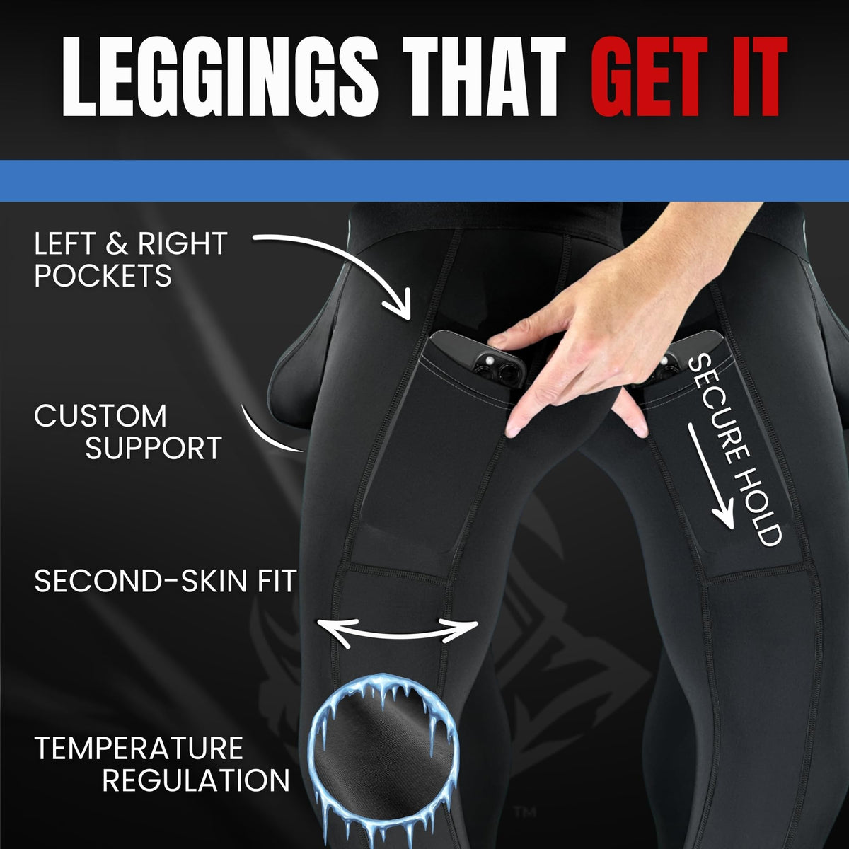 Real Men 28in Nylon Leggings A Pouch Xs 1pk Gry