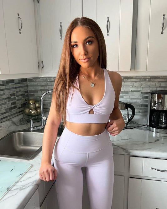 Fabletics Women's Oasis PureLuxe High-Waisted 7/8 Legging, Light Compression, Buttery Soft, 3X, ICY Lavender