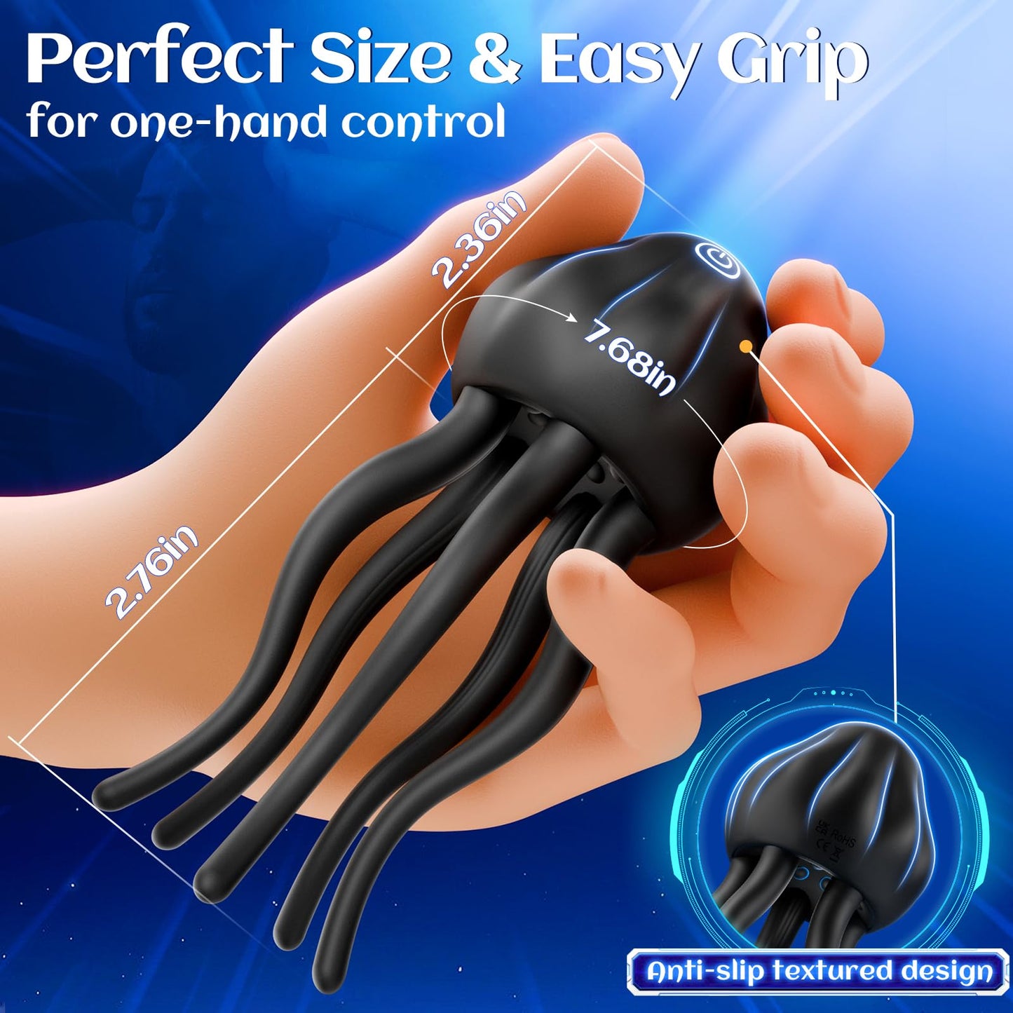 Male Sex Toys Penis Vibrator for Men - EINSEO Male Masturbator Stroker with 10 Vibrating Modes Wrapping Tentacle Male Vibrator for Penis Clit Nipple Stimulation, Adult Sex Toy for Men Women Couples