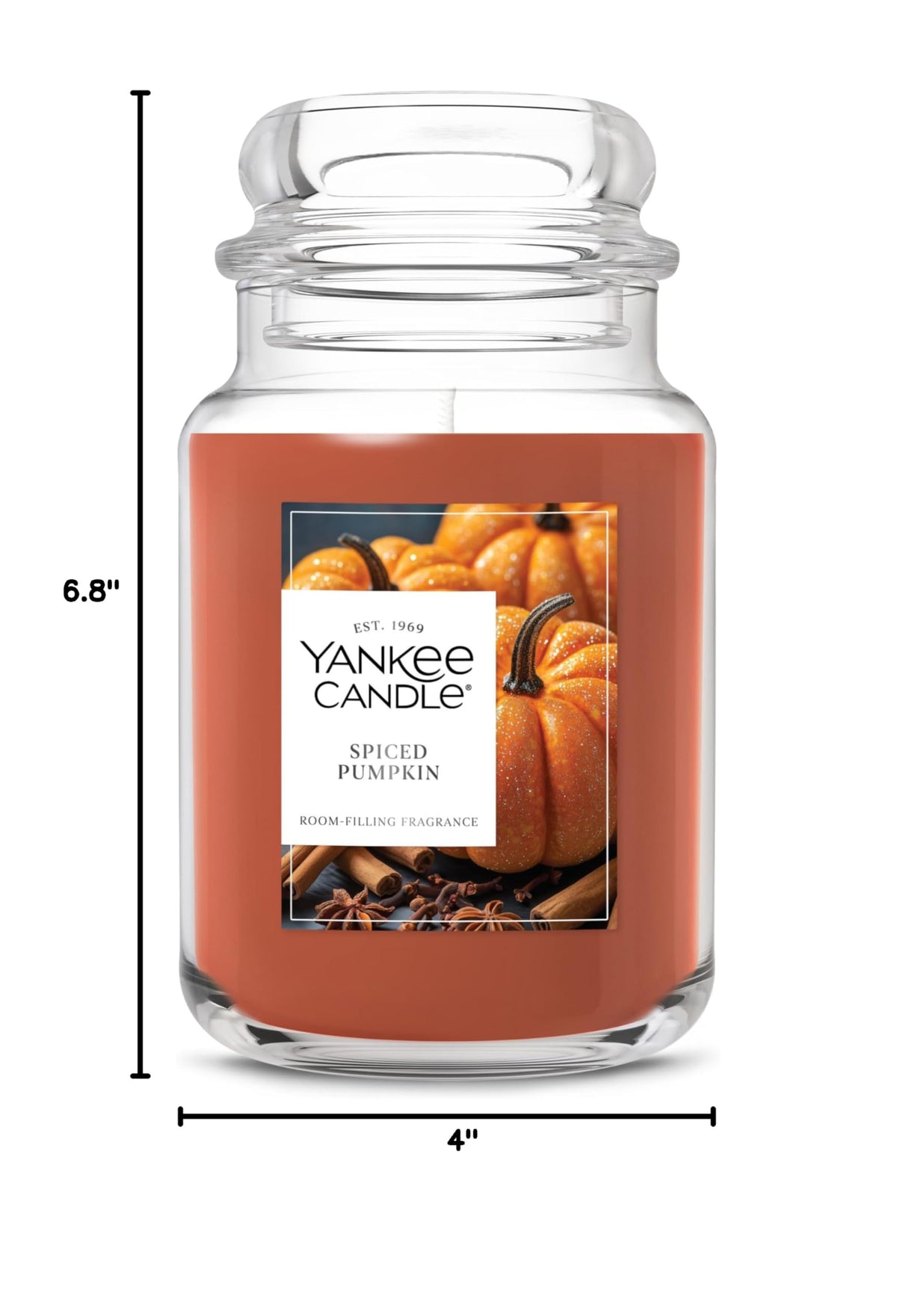 Yankee Candle Spiced Pumpkin Scented Candle, 22oz Large Jar