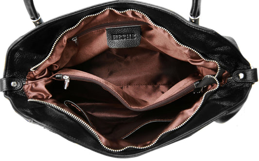 HESHE Purse for Women Shoulder Bags Tote Handbags Designer Fashion Purses and Handbags Hobo Satchel Bag Top Handle Bags (Black)