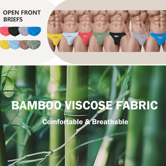 Sexy Underwear for Men Bikini Briefs Pouch Low Rise Bamboo Viscose Panties