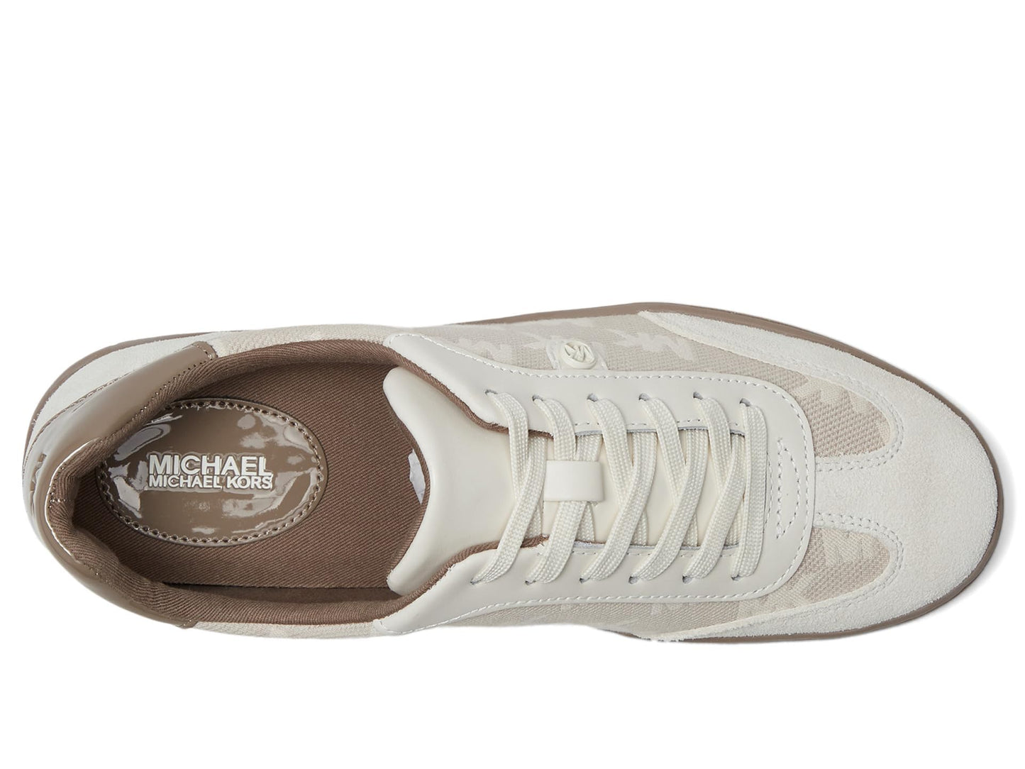 Michael Kors Women's Scotty Lace Up Sneaker, Birch 1, 8