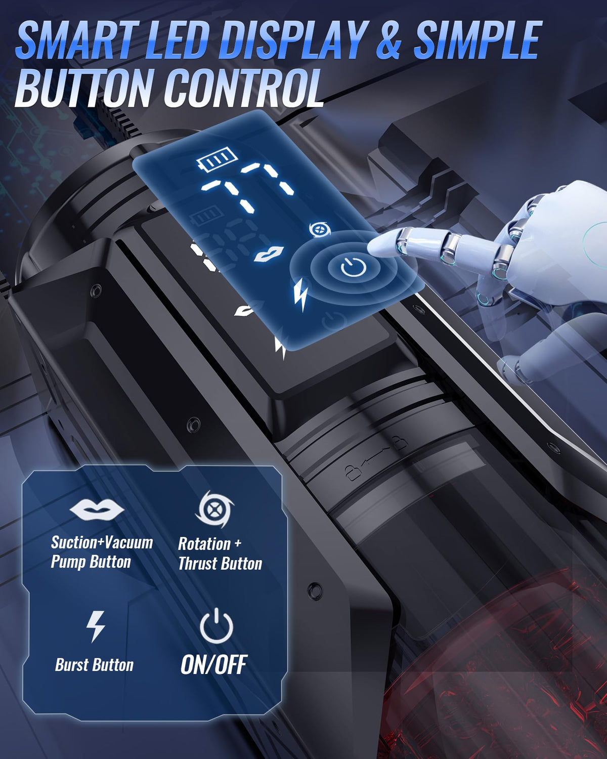 EINSEO Sex Toys for Men Penis Pump - AI Sync Waterproof Male Masturbator Stroker with 7 Sucking Thrusting Rotating & 7 Licking Modes, Adult Toys Pocket Pussy Mens Sex Toy Blowjob Sex Machine Bath Item