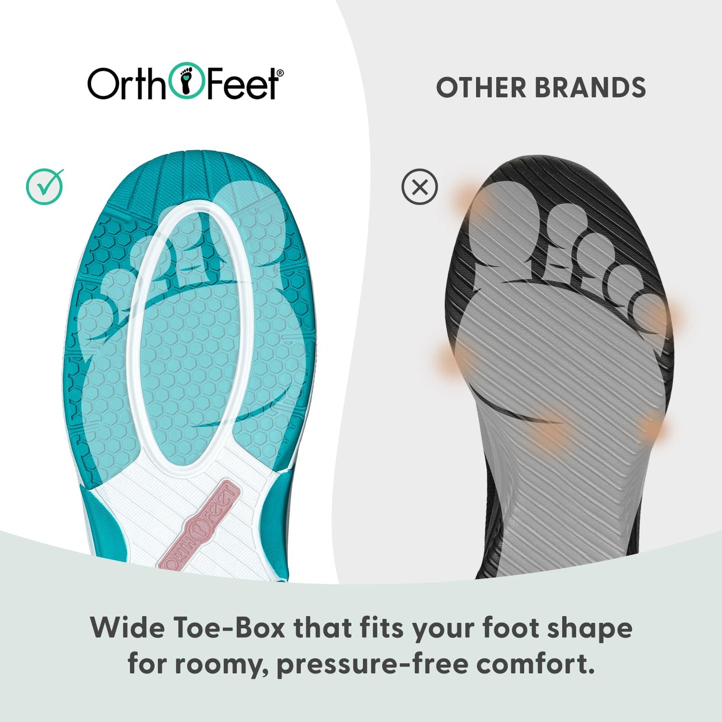 Orthofeet Women's Orthopedic Knit Coral Sneakers, Turquoise, Size 8 Wide