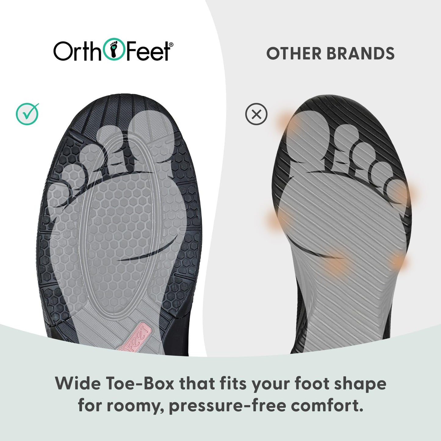 Orthofeet Men's Orthopedic Black Knit Lava No-Tie Sneakers, Size 11.5 Wide