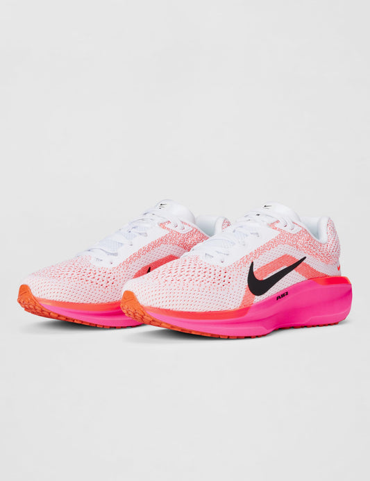Nike Women's Winflo 11 Road Running Shoes, White/Black-Hyper Pink-Bright Crimson, 7
