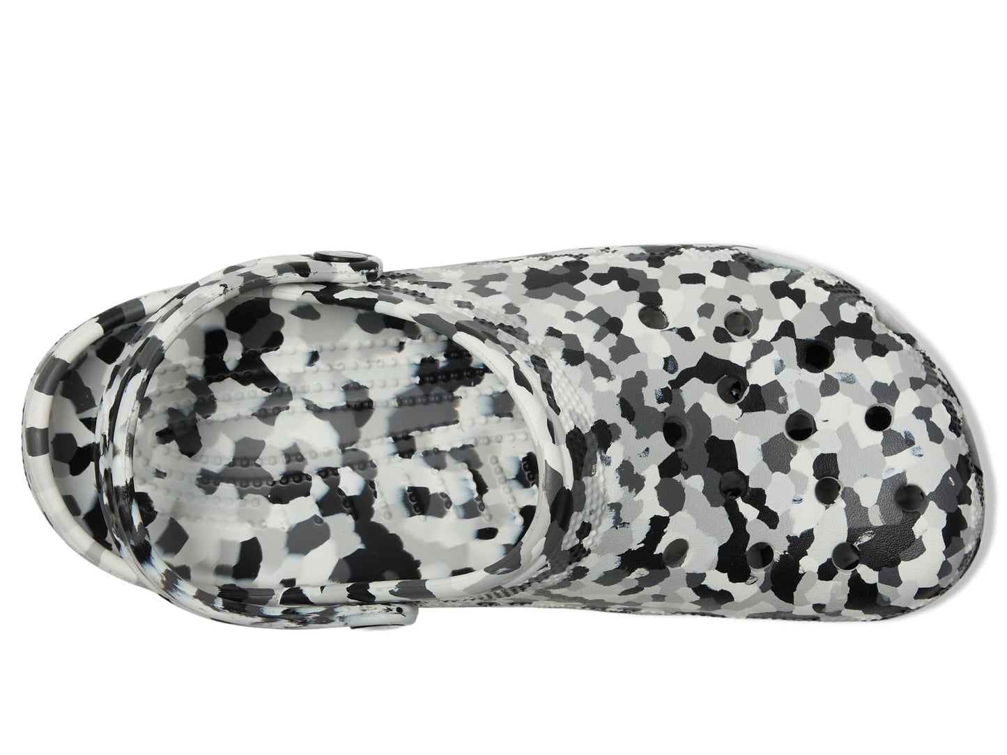 Crocs Unisex Classic Marbled Tie-Dye Clog, Black/White Confetti, 12 Women/10 Men, Medium