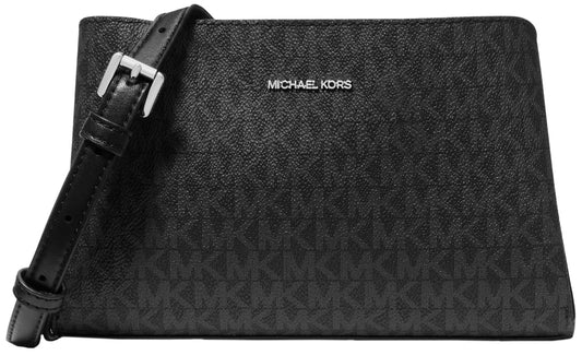 Michael Kors Women's Ruthie Small Crossbody Bag, Silver-Tone Hardware/Black