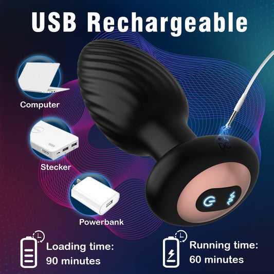 360° Rotation Adult Sex Toys for Men Prostate Massager - Swirl Surround Stimulate Prostate Point APP Remote Control, Adult Toys Anal Plug Vibrating Butt Plug with 9 Vibrating, Anal Toys Vibrator Mens