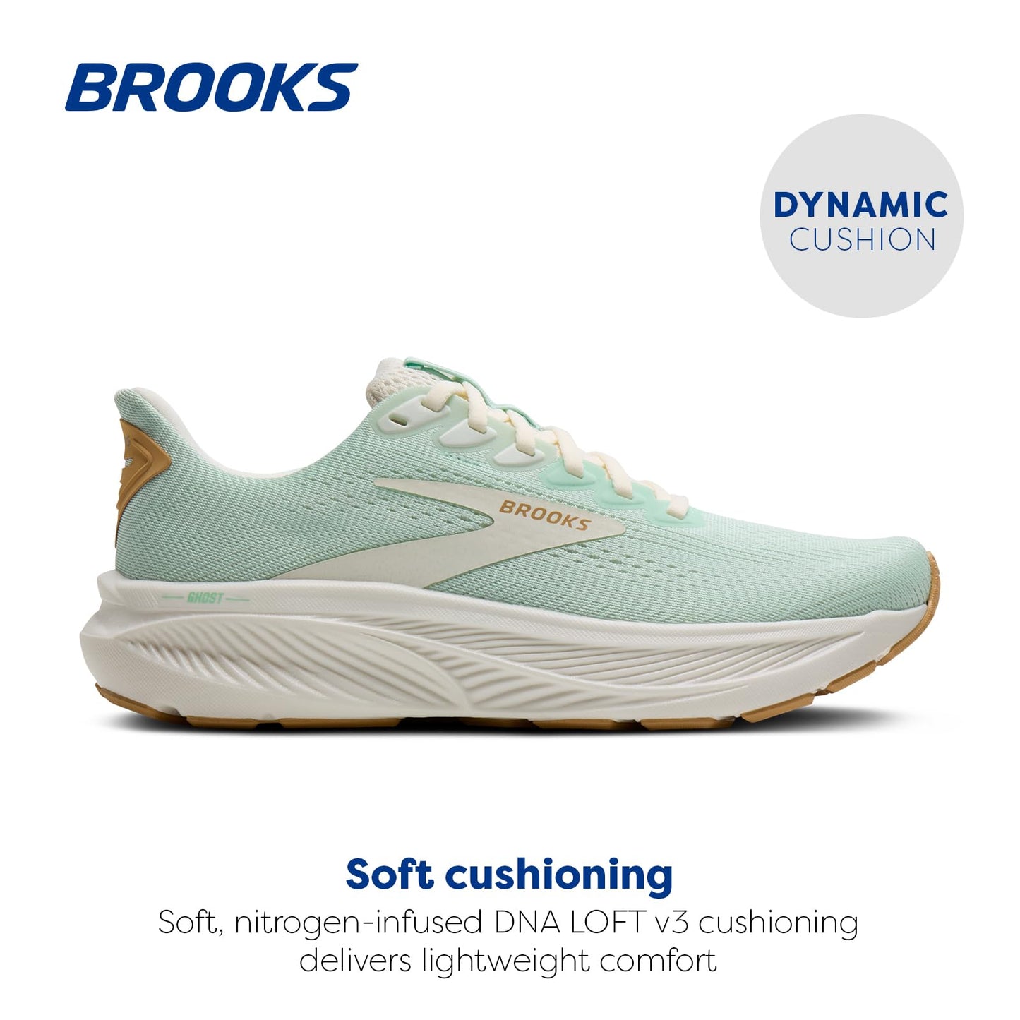 Brooks Women's Ghost 17 Honeydew/Coconut/Taffy 7.5 Medium