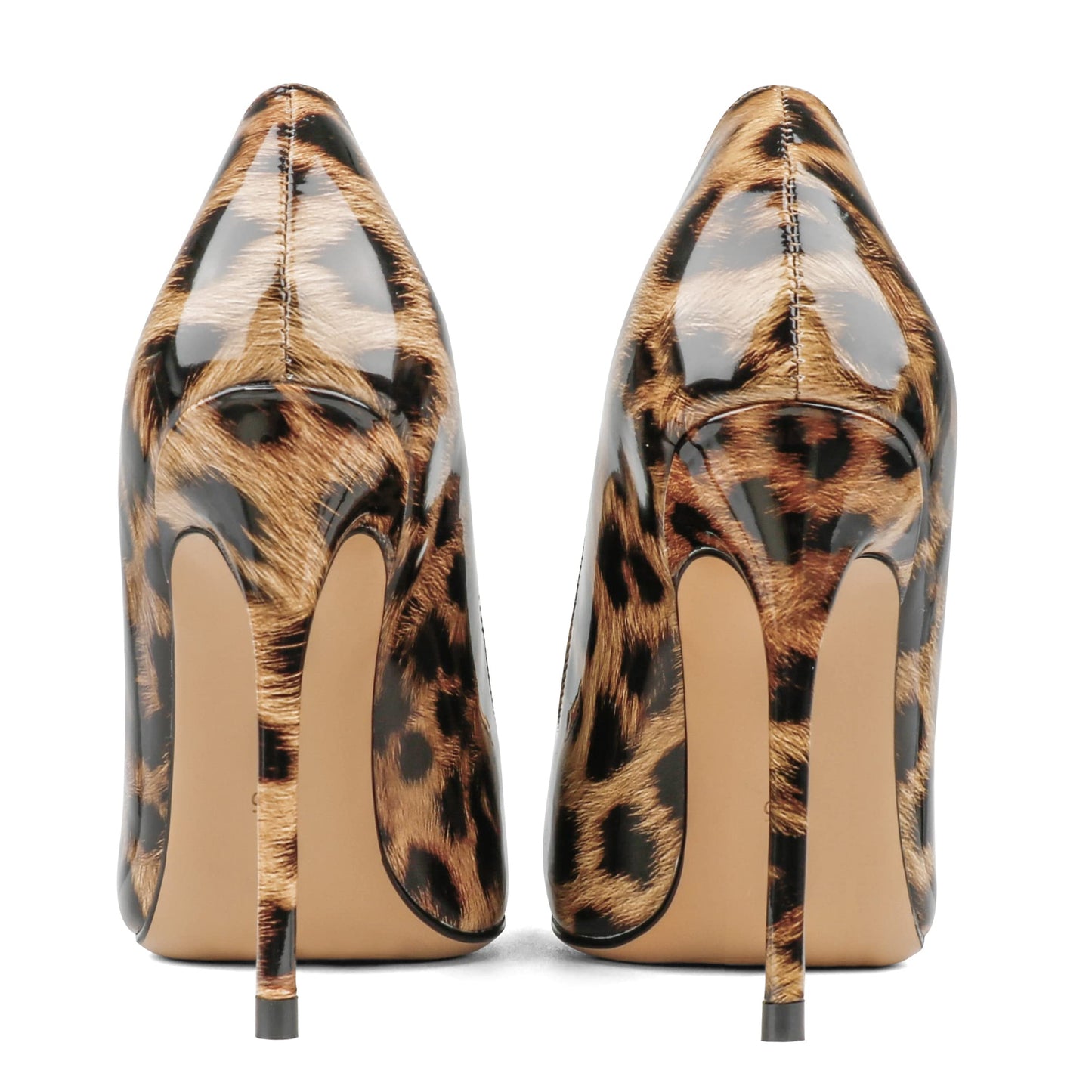 Women's 4 Inch Pumps Pointed Toe Stiletto Dress Pumps Leopard 8.5US