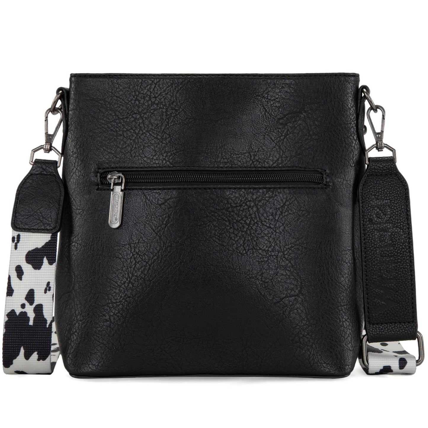 Wrangler Crossbody Purse Cow Print Cross Body Bag Womens Shoulder Bag Medium Handbag Messenger Bag WG20-83601BK