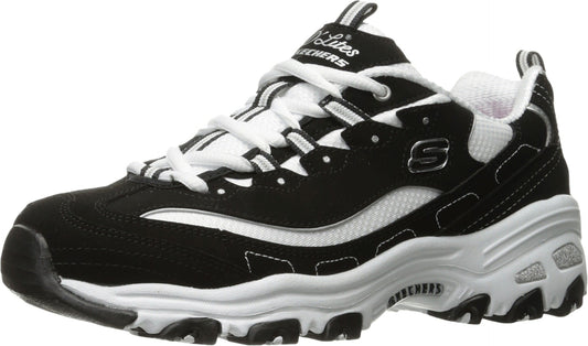 Skechers Women's D'lites - Me Time, Black/White, 5 Wide