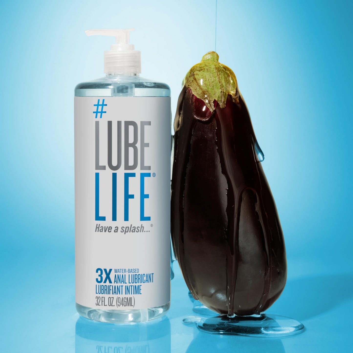 LUBELIFE 3X Anal Lubricant, Thicker Water-Based lube for Men, Women and Couples, Extra Protection, Non-Sticky, Smooth Glide, 32 Fl Oz
