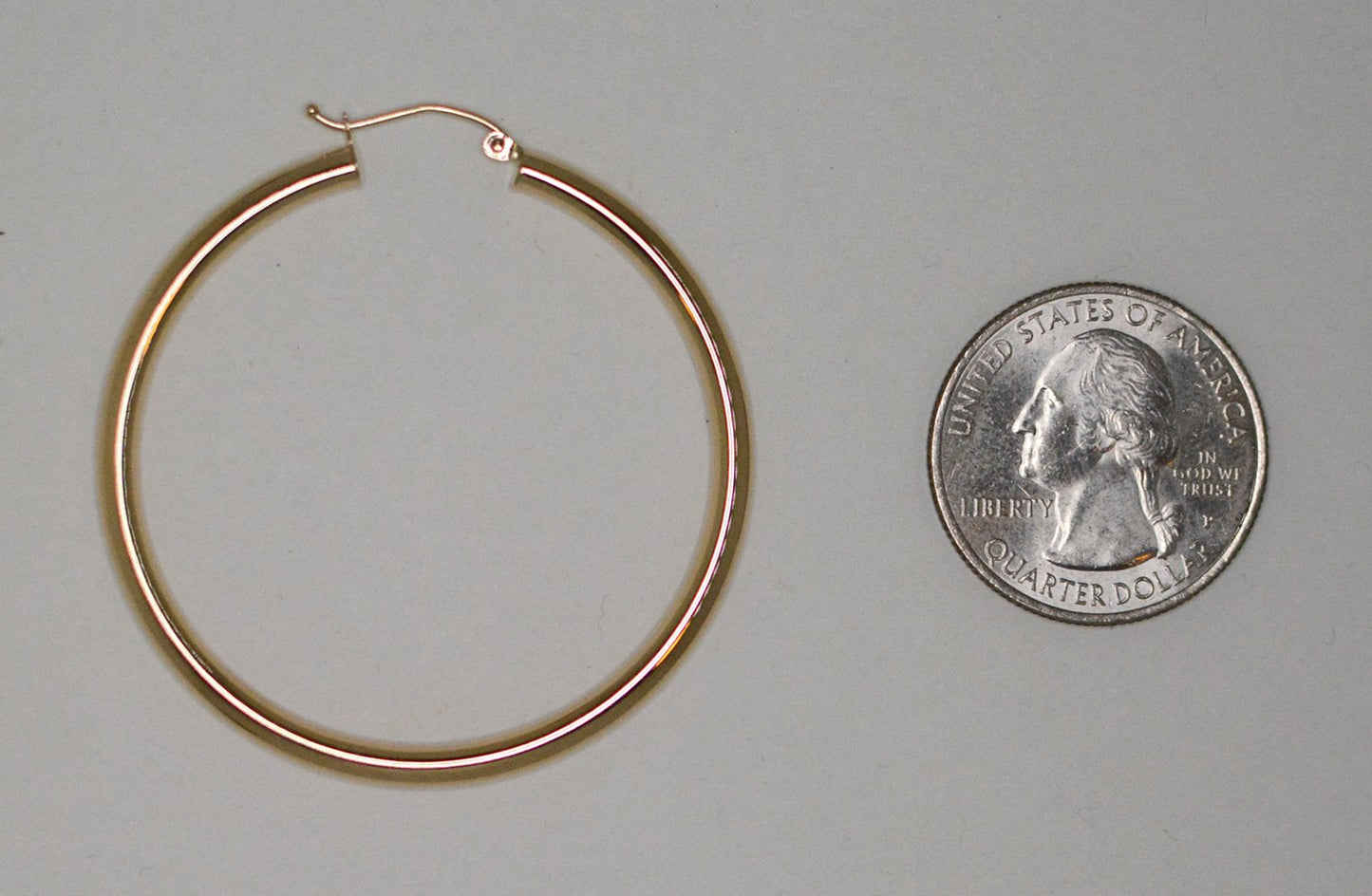 Large 14K Yellow Gold Thick Tube Hoop Earrings, (3mm Tube)
