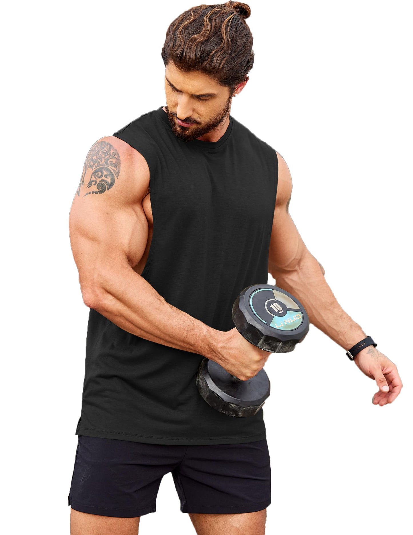 COOFANDY Mens 2 Pack Tanktops Workout Muscle Shirt Training Fitness Sleeveless T