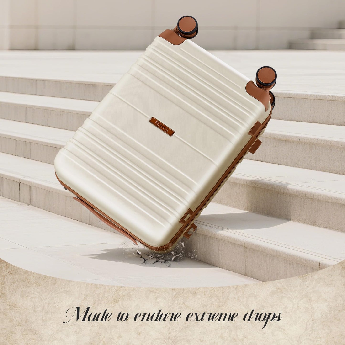 CASELLY Luggage Sets with spinner wheels, PC+ABS Hard Shell Travel Luggage,Lightweight Carry-on suitcases with TSA Lock,YKK Zippers (Green, 7 piece sets(14/18/20/24/28/DB/TB))