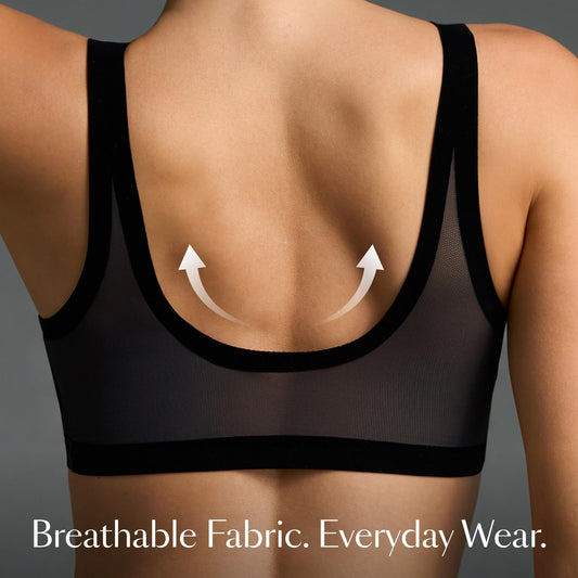 EBY Seamless Sheer Bralette: Black, Bras for Women, Size -XL
