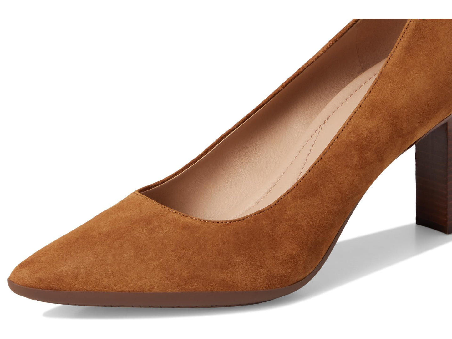 Cole Haan Women's Grand Ambition 2.0 Angelica Pumps, Tobacco Suede/Brown Stack, 8-B US