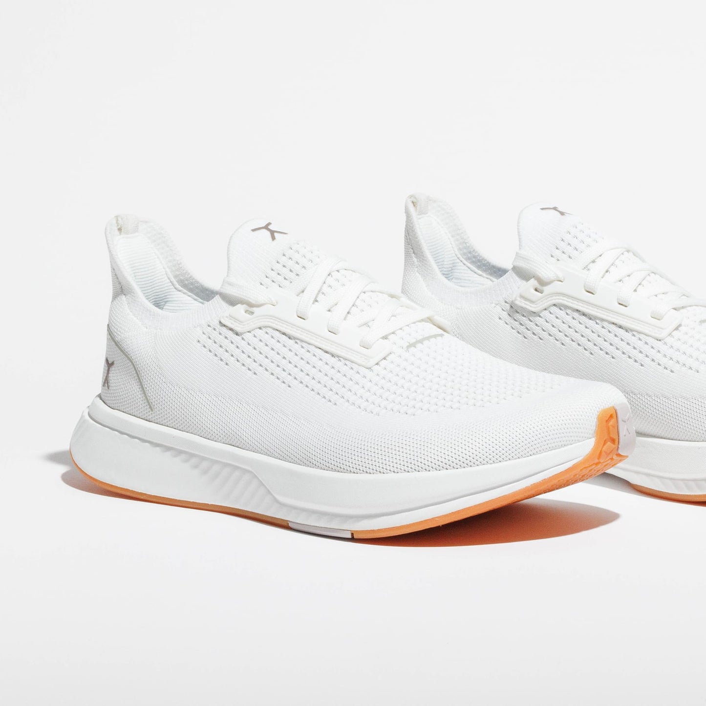 FLUX FOOTWEAR Men’s and Women’s Adapt Runner Wide Toe-Box Natural Movement Shoes with Breathable Knit Upper & UltraFlex Midsole Lightweight Shoes for Running, Walking & Everyday Wear - White/Gum