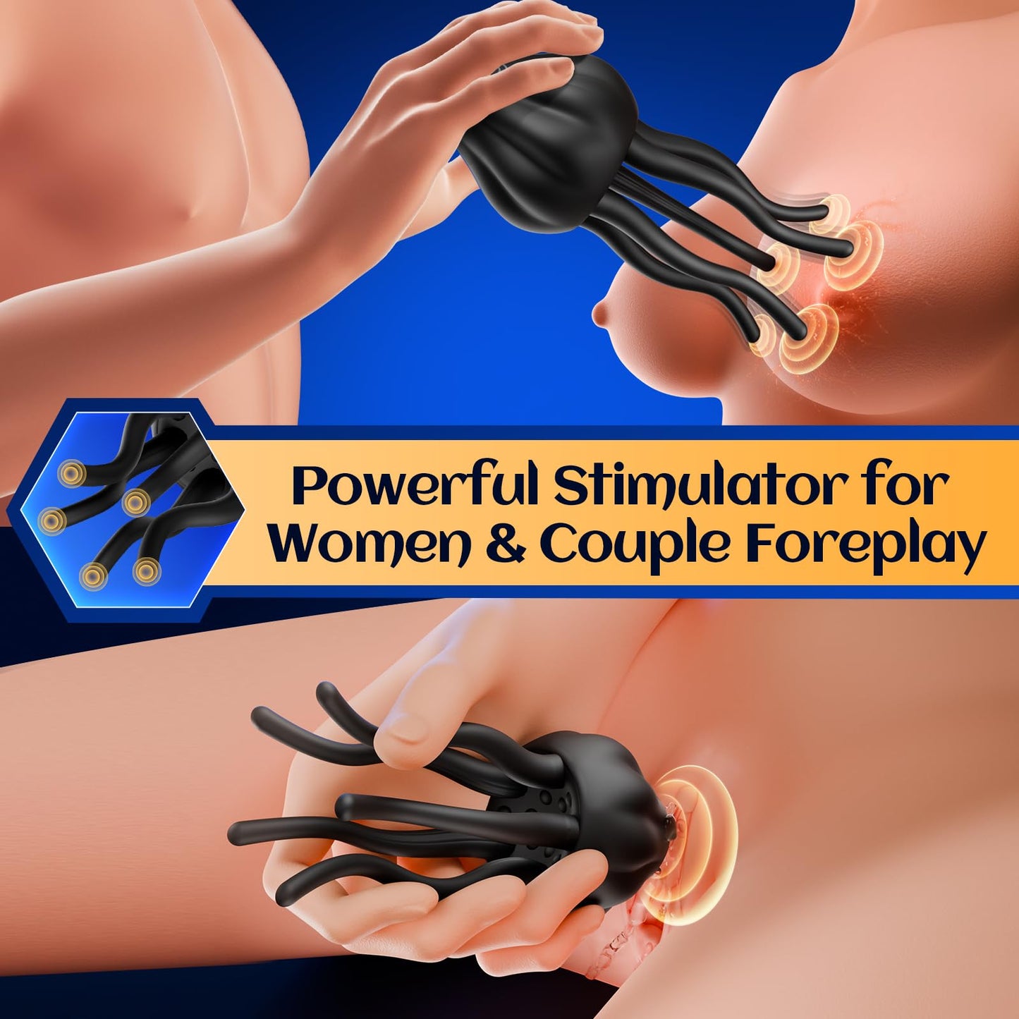 Male Sex Toys Penis Vibrator for Men - EINSEO Male Masturbator Stroker with 10 Vibrating Modes Wrapping Tentacle Male Vibrator for Penis Clit Nipple Stimulation, Adult Sex Toy for Men Women Couples