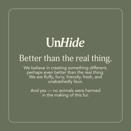 UnHide Marshmallow - Faux Fur Blanket - Heavy Weight, Extra Soft Blanket - Made from Recycled Materials - Machine Washable - Medium (60" x 80") - Emerald Kitten