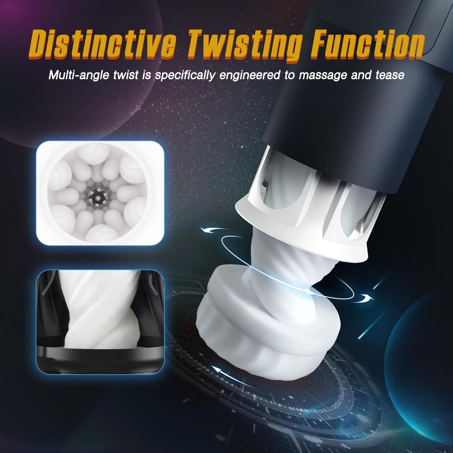 Tracy's Dog Male Masturbator Bundle - Adult Sex Toys for Men with 3 Twisting and 5 Thrusting Vibration Modes, Hands-Free Heating Male Vibrating Stroker for Men Guy Pleasure, Steelcan