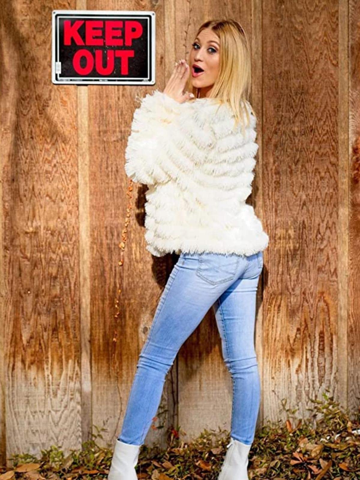Womens Open Front Faux Fur Cardigan Vintage Parka Shaggy Jacket Coat
