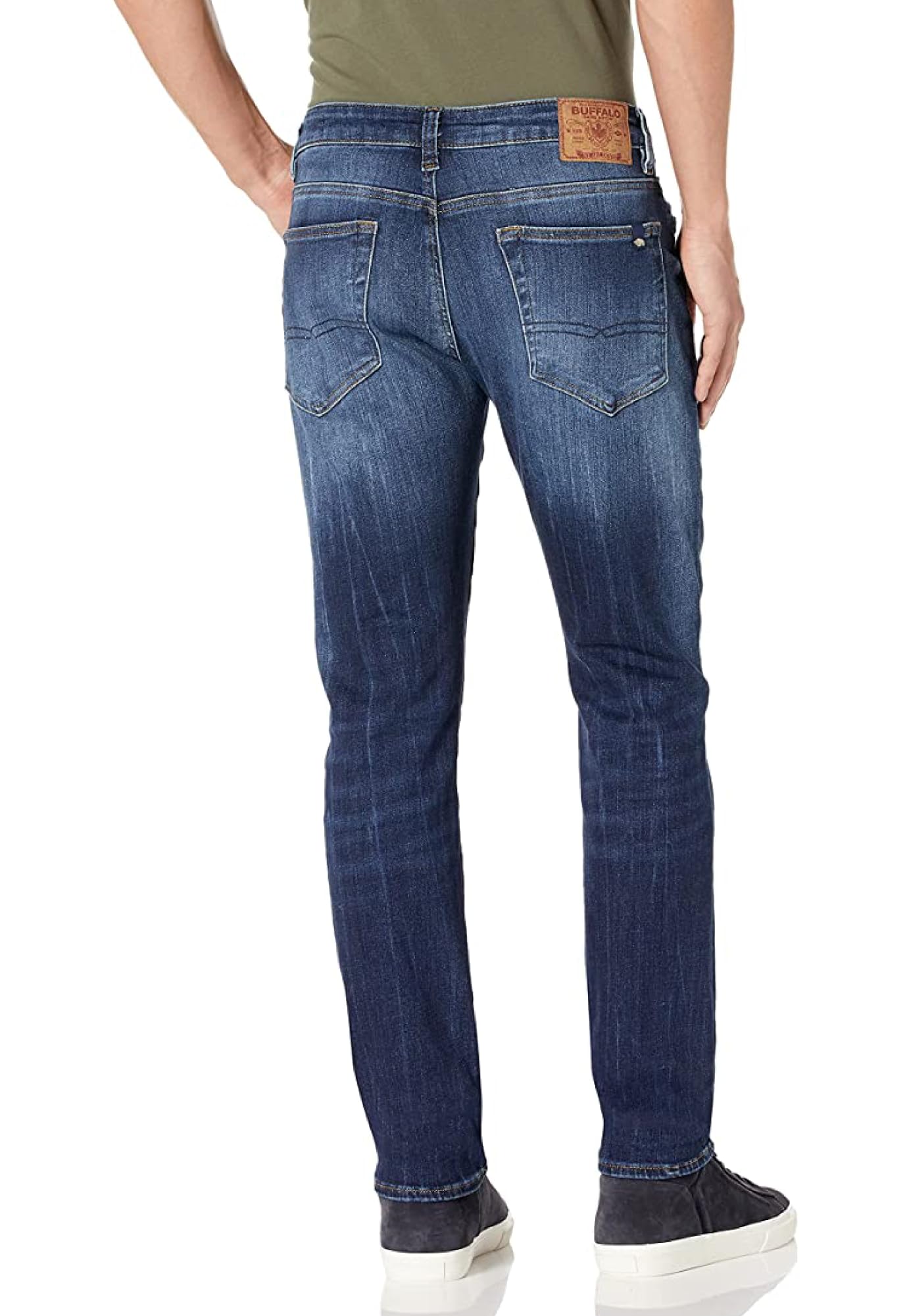 Buffalo David Bitton Men's Ash Fashion Jeans, Sanded and Faded Indigo, 31W x 30L