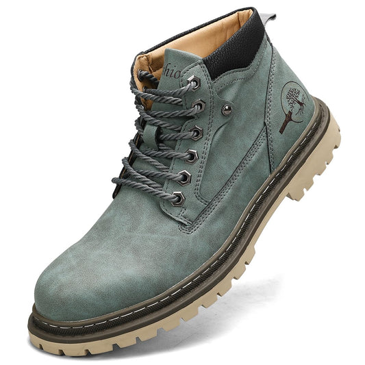 Shaire Men's Leather Chukka Boots | Lace-Up Ankle Boots for Men | Casual Comfort Boots
