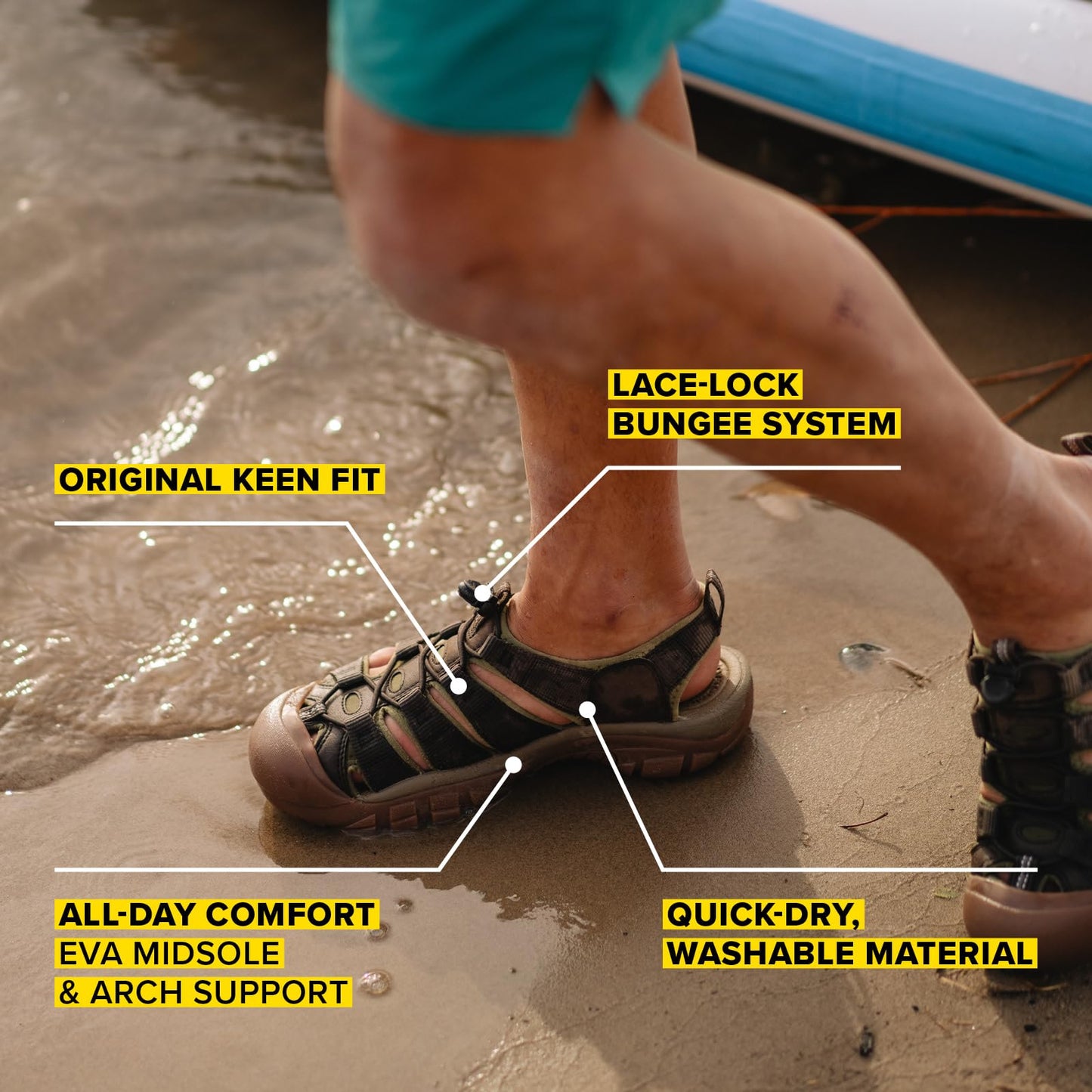 KEEN Men's Newport H2 Closed Toe Water Sandals, Raven/Aluminum, 10