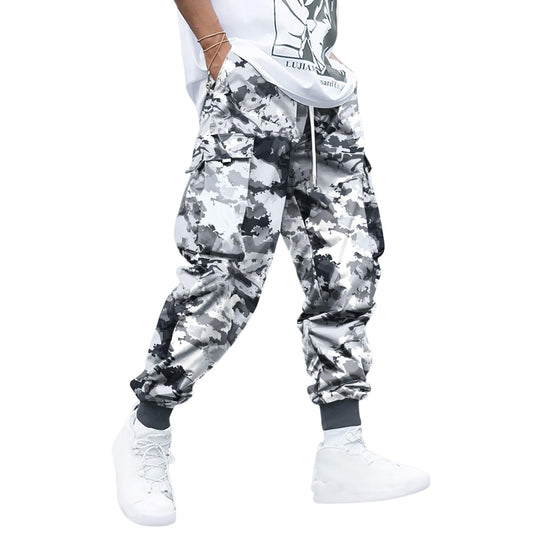 ZAFUL Men's Cargo Pants Drawstring Elastic Flap Pocket Street Baggy Pants Sweatpants