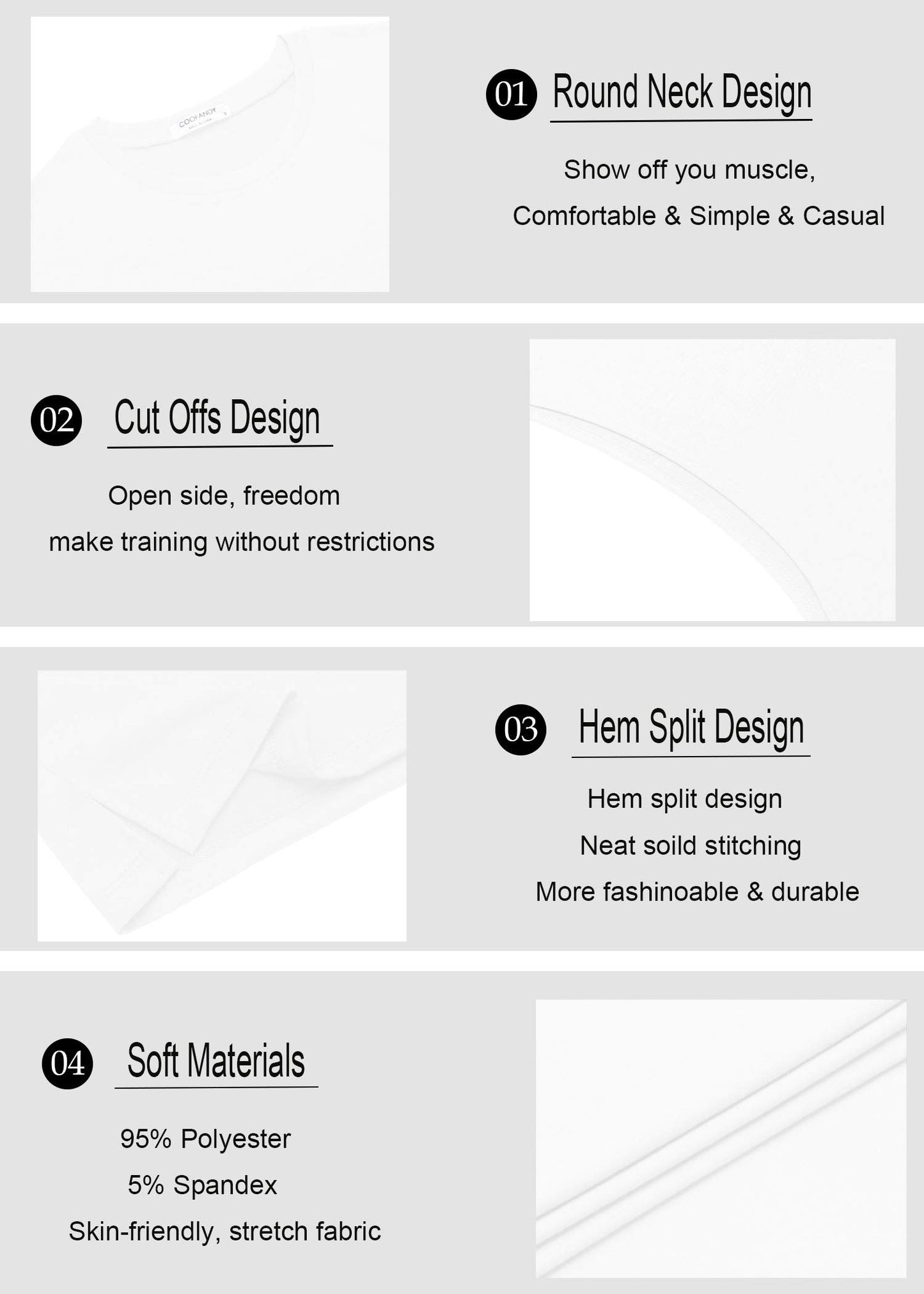 COOFANDY Mens 2 Pack Tanktops Workout Muscle Shirt Training Fitness Sleeveless T