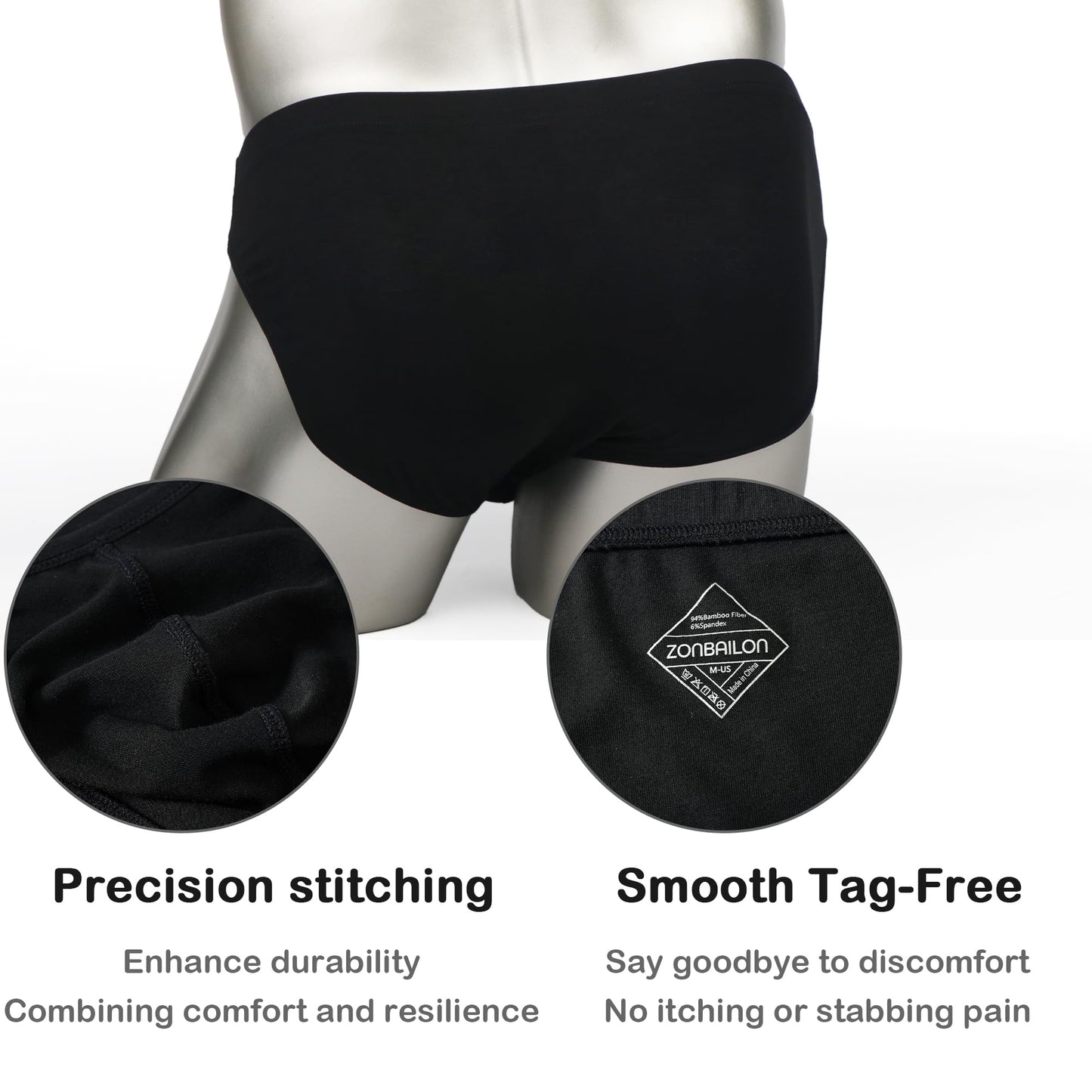 Mens Sexy Briefs Front Open Access Low Rise Bulge Enhancing Pouch Opening Underwear Bikini 1 Pack Black 2XL