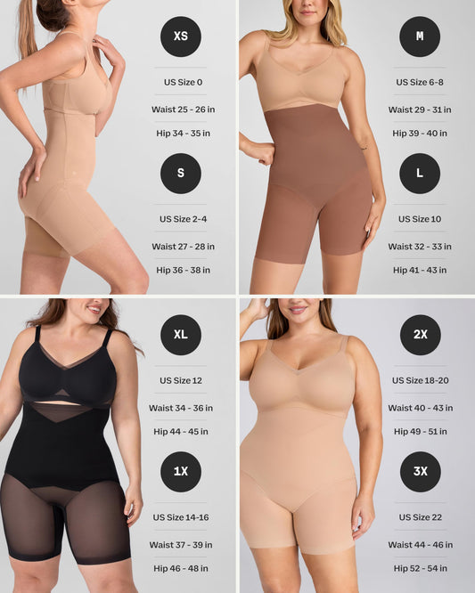 HONEYLOVE SuperPower Short - High Compression Shapewear for Women - Runway - M