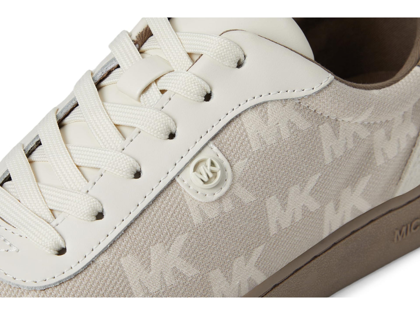 Michael Kors Women's Scotty Lace Up Sneaker, Birch 1, 8