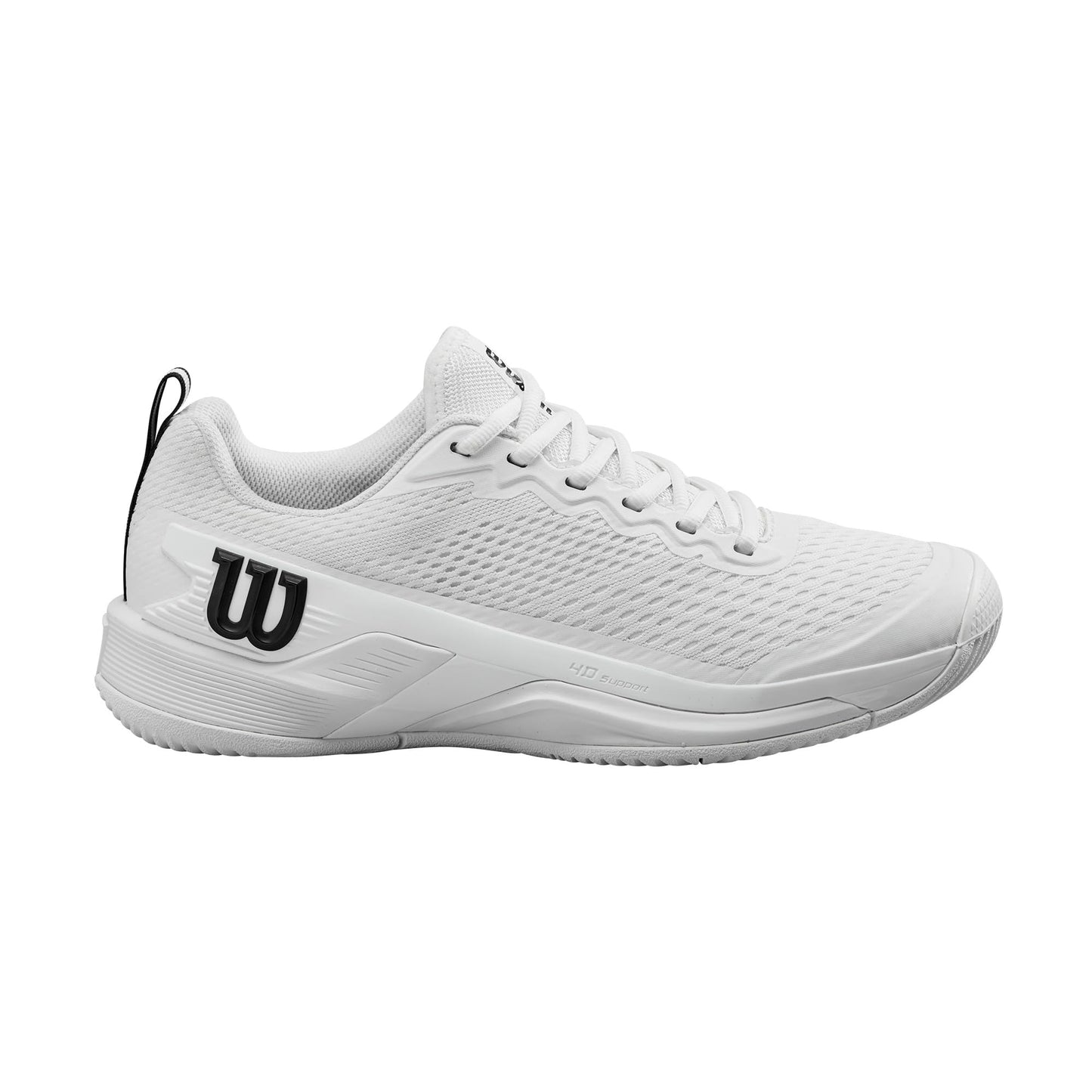 Wilson Rush Pro 4.5 Men's Wide Tennis Shoe, White/Black, Size 7
