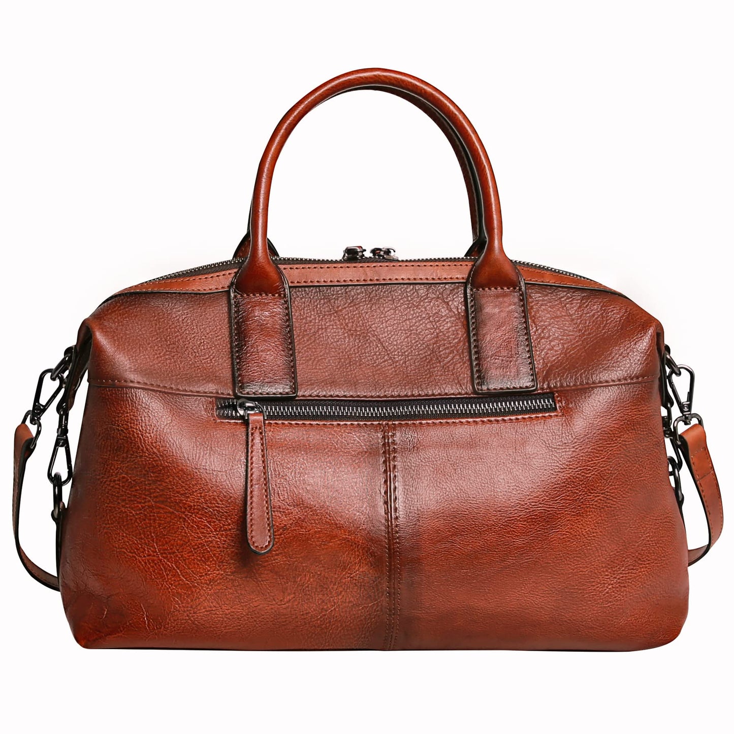 Iswee Satchel Bags Retro Leather Purses for Women Handbags Shoulder Bags Luxury Tote Hobo Cross Body Work Doctor Bag Pocketbooks (Brown)