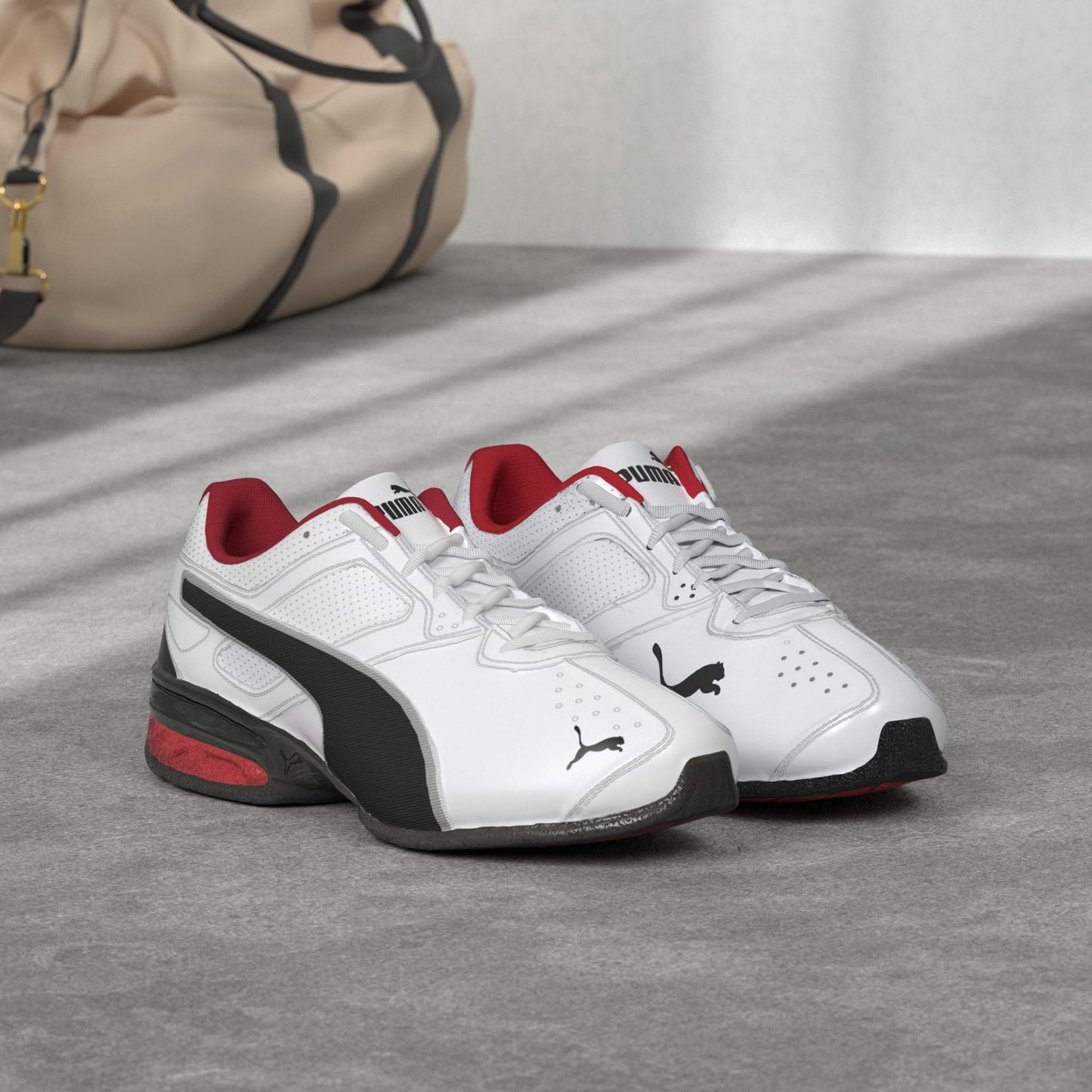 PUMA Men's Tazon 6 FM Shoes, PUMA White/Silver, 7.5 M