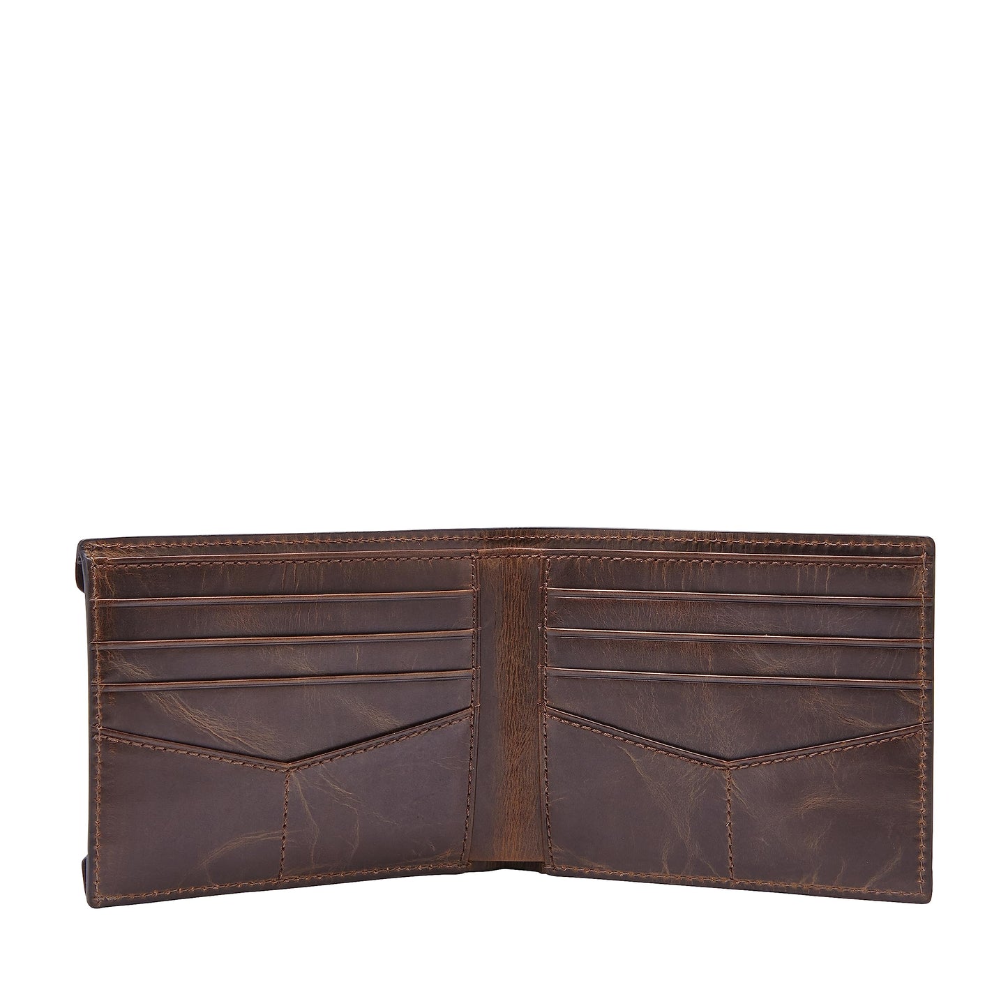 Fossil Men's Derrick Leather Bifold Sliding 2-in-1 with Removable Card Case Wallet, Dark Brown, (Model: ML3685201)