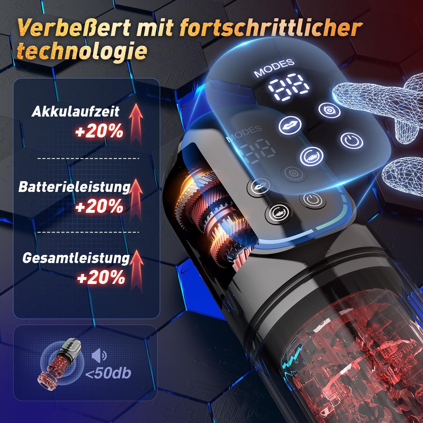 Masturbieren für Männer Masturbator Zungenleck 12s Penispumpe, Sex Spielzeug für die Männer 7 Saugen Rotierend Teleskopfunktion Taschenmuschi, Masturbatoren Vergrößerer APP Control Sex Toys