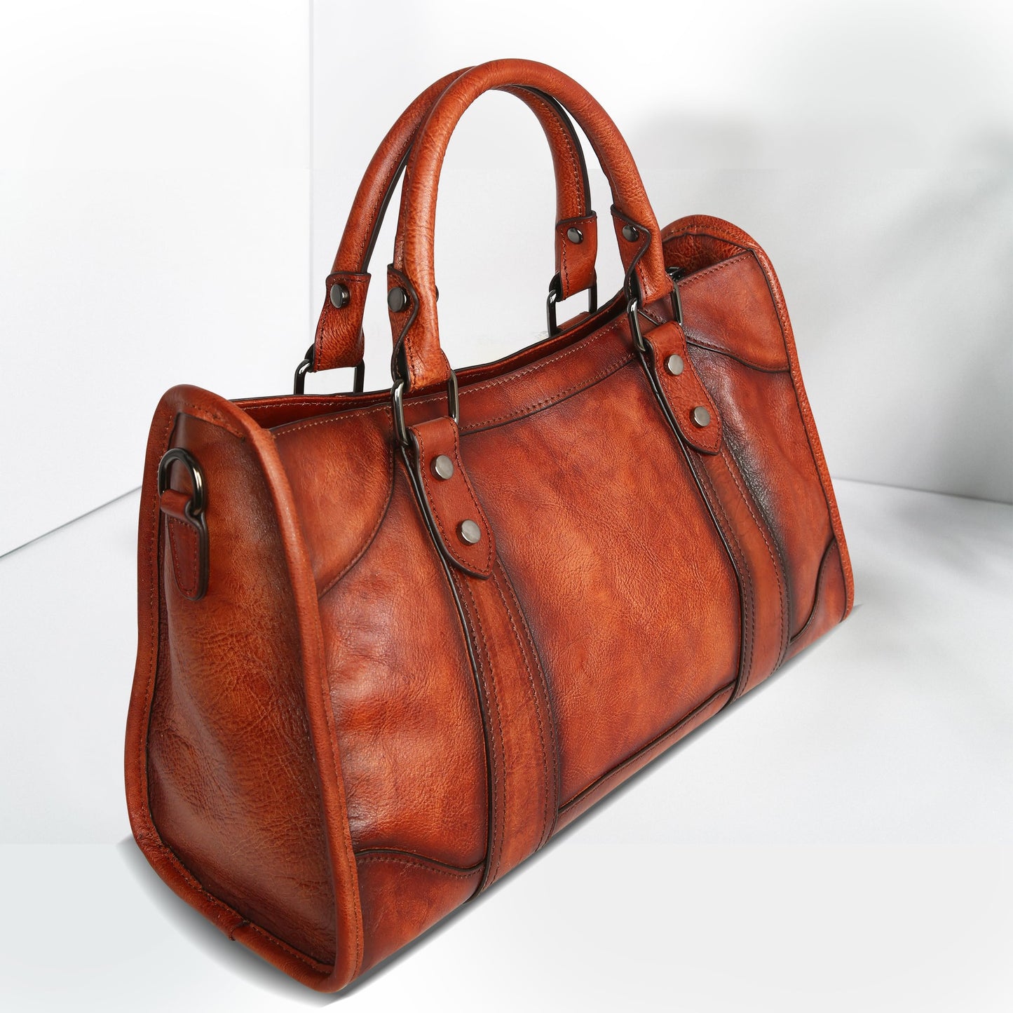 Iswee Brown Purses for Women Satchel Handbags Shoulder Bag Leather Tote Bag Large Crossbody Bag Hobo Ladies Vintage Purse (Dark Brown)